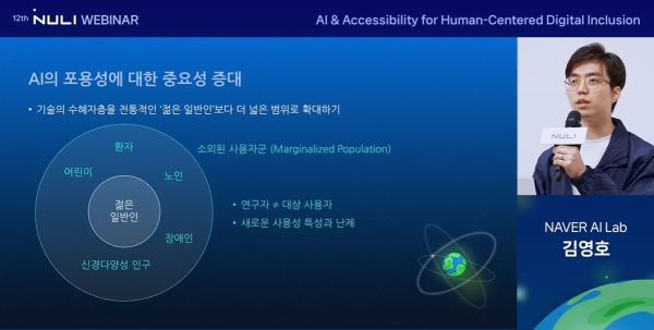 [이미지] 3일 개최된 ‘2024 널리 웨비나’에서 발표를 진행하는 네이버클라우드 AI Lab 김영호 리더